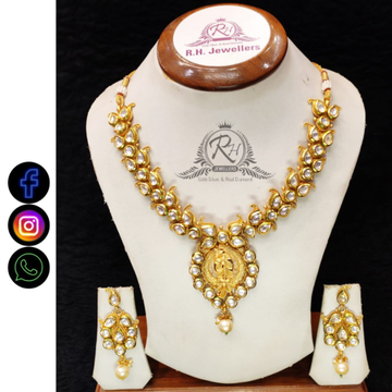 22 carat gold traditional ladies necklace set RH-L...