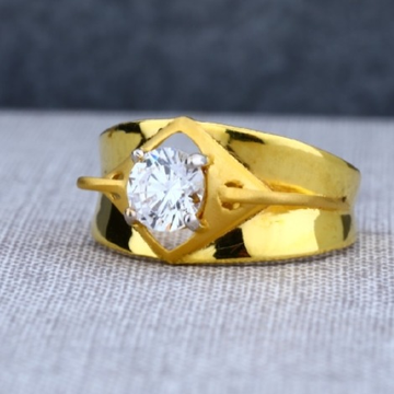 22 carat gold traditional single stone gents rings...