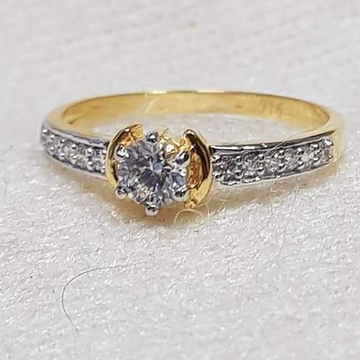 22 carat gold ladies single stone diamond ring RH-...