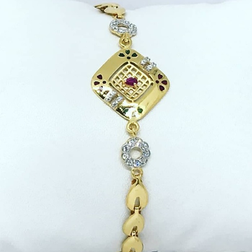 Gold CZ Colourfull Ladies Lucky LL-0001