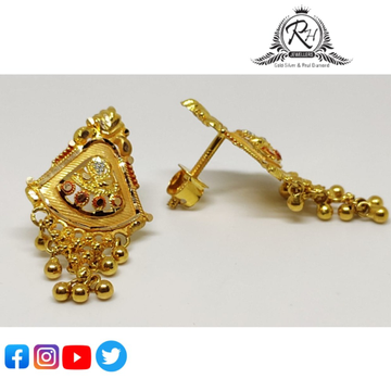 22 carat gold traditional ladies earrings RH-ER855