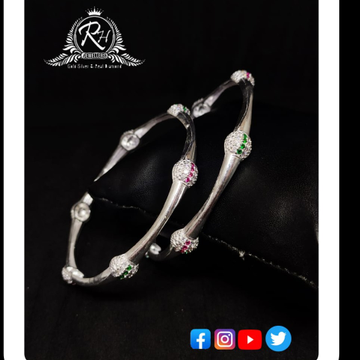 silver ladies designer bangles at best price RH-LB...