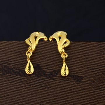 22 carat gold casting plain ladies earrings RH-LE5...