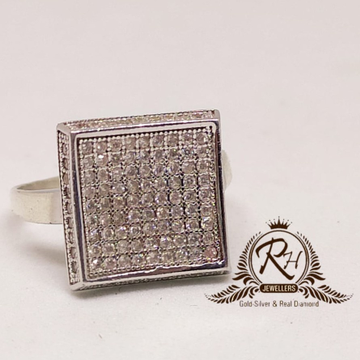 92.5 silver classical square daimond gents rings R...