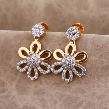 18 carat rose gold stylish ladies earrings RH-LE59...