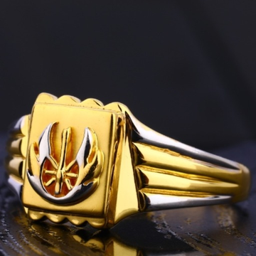22 carat gold designer plain gents rings RH-GR646