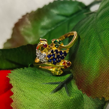 Ladies Gold peacock ring