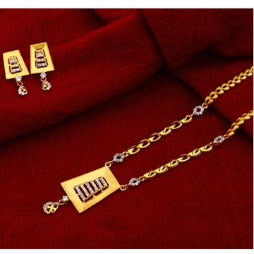 22 carat gold designer hallmark necklace set RH-NS...