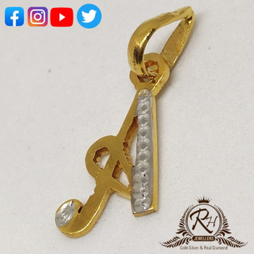 22 carat gold latest daimond letter pendal RH-PL56...