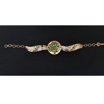 22Kt Gold Peacock Design Bracelet For Women RH-B00...