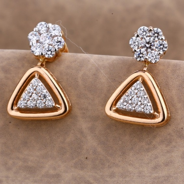 18 carat rose gold Designer Ladies earrings RH-LE5...