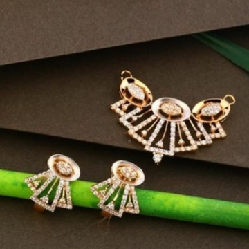 18 carat rose gold diamonds ladies pendants set rH...