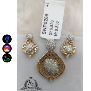 22 carat gold classical daimond earrings set RH-ER...