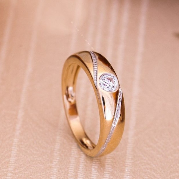 18 carat rose gold Trending fancy ring for ladies rh--lr914