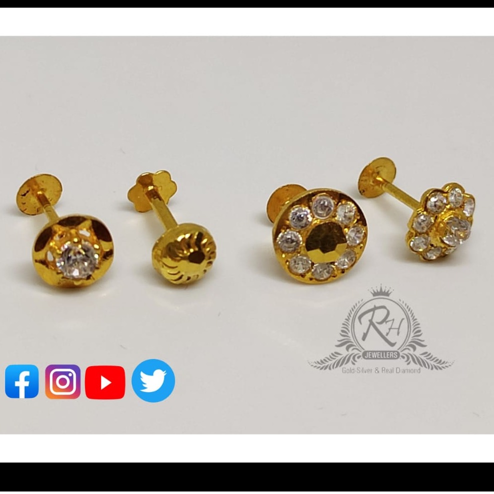 18 carat gold nose pins RH-NS203