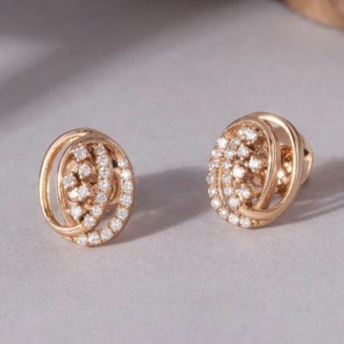 20 carat rose gold cocktail ladies earrings rh-le935