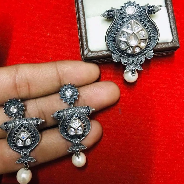 925 Starling Silver Oxodise Chain Pendal Set RH-925CP006