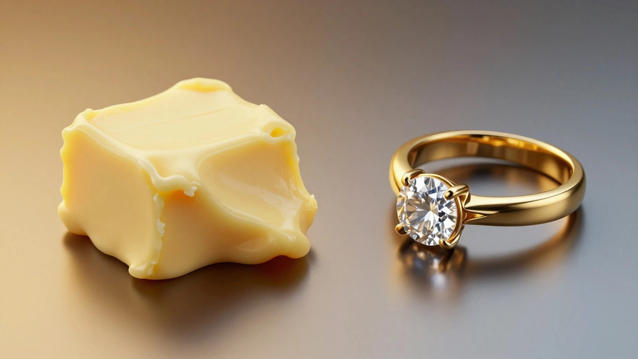 Soft pure gold vs hard alloyed gold ring with diamond setting